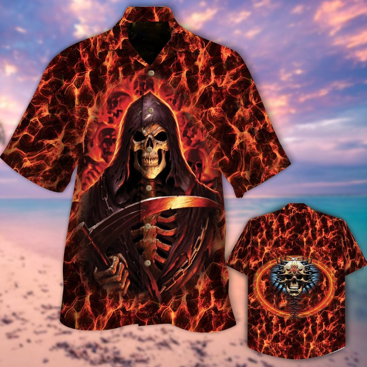 Skull Hook Halloween Hawaiian Shirt | For Men & Women | Adult | HW9334{Size}