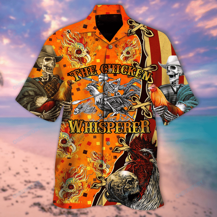 Skull Hot Chilli Chicken Hawaiian Shirt | For Men & Women | Adult | HW6182{Size}