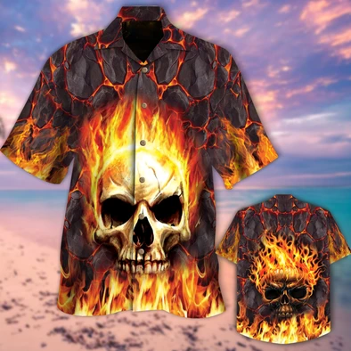 Skull Lava Hawaiian Shirt | For Men & Women | Adult | HW9323{Size}