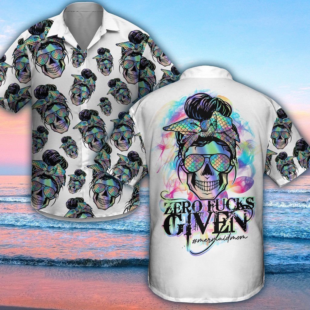 Skull Mom Mom Gift Hawaiian Shirt | For Men & Women | Adult | HW3089{Size}