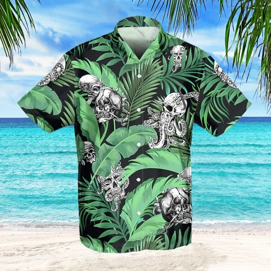 Skull Octopus Hawaiian Shirt | For Men & Women | Adult | HW5814{Size}