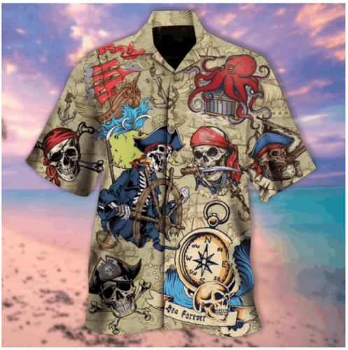 Skull Pirate Hawaiian Shirt | For Men & Women | Adult | HW5267{Size}