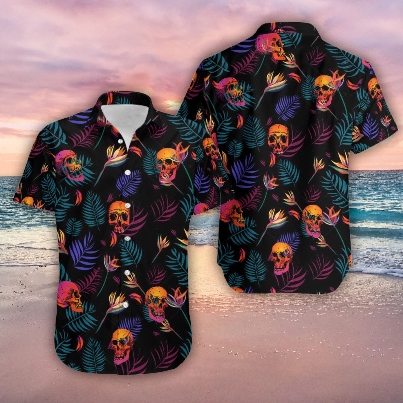 Skull Spooky Hawaiian Shirt | For Men & Women | Adult | HW5985{Size}