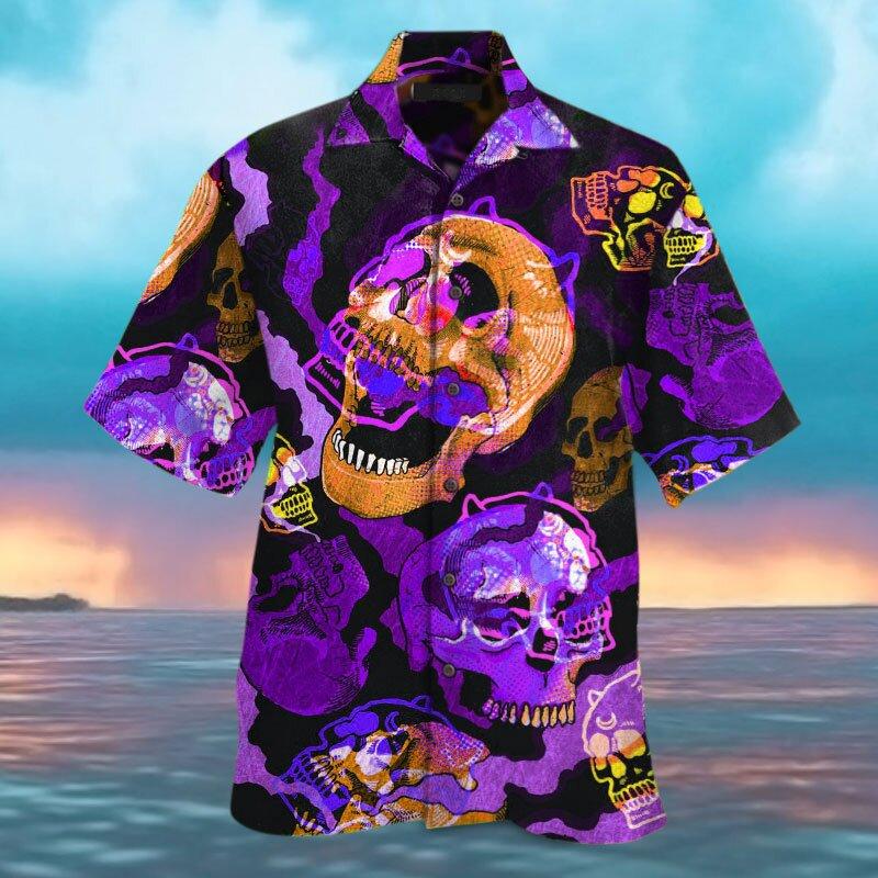 Skull Sun Hawaiian Shirt | For Men & Women | Adult | HW7049{Size}