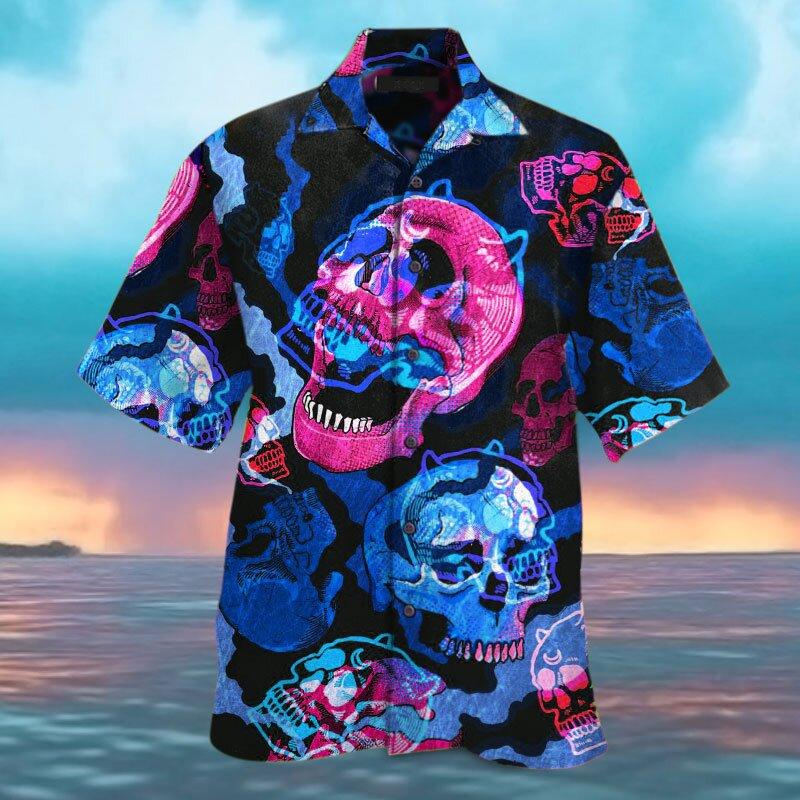 Skull Sun Hawaiian Shirt | For Men & Women | Adult | HW7050{Size}