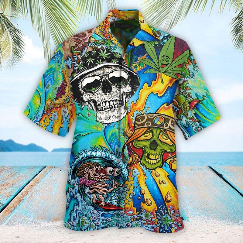 Skull Sun Hawaiian Shirt | For Men & Women | Adult | HW7051{Size}