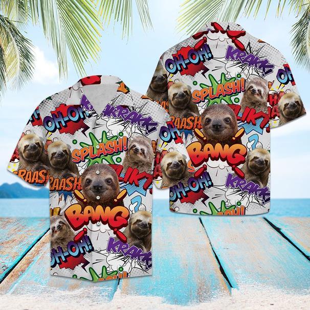 Sloth Pop Art Hawaiian Shirt | For Men & Women | Adult | HW5481{Size}