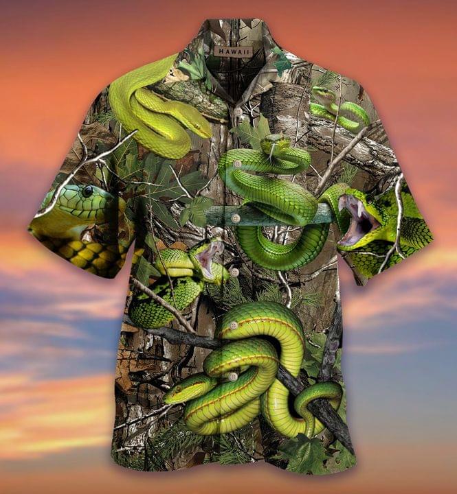 Snakes Camouflage 3D Hawaiian Shirt{Size}