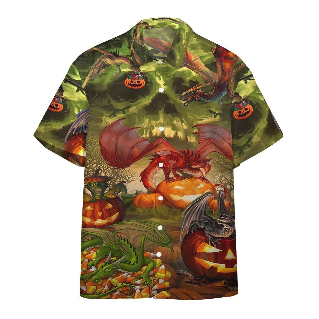 Spooky Dragon Halloween Custom Hawaiian Shirt | For Men & Women | Adult | HW8947{Size}