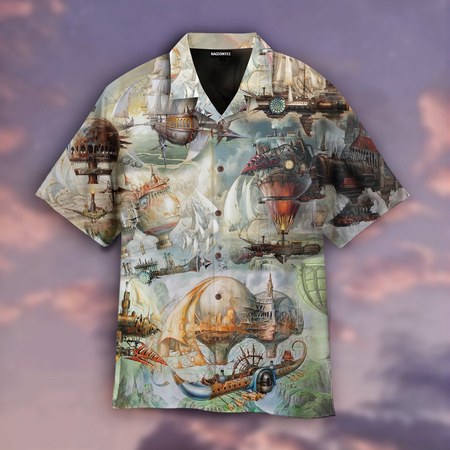 Steampunk Airship Hawaiian Shirt | For Men & Women | Adult | WT1035{Size}