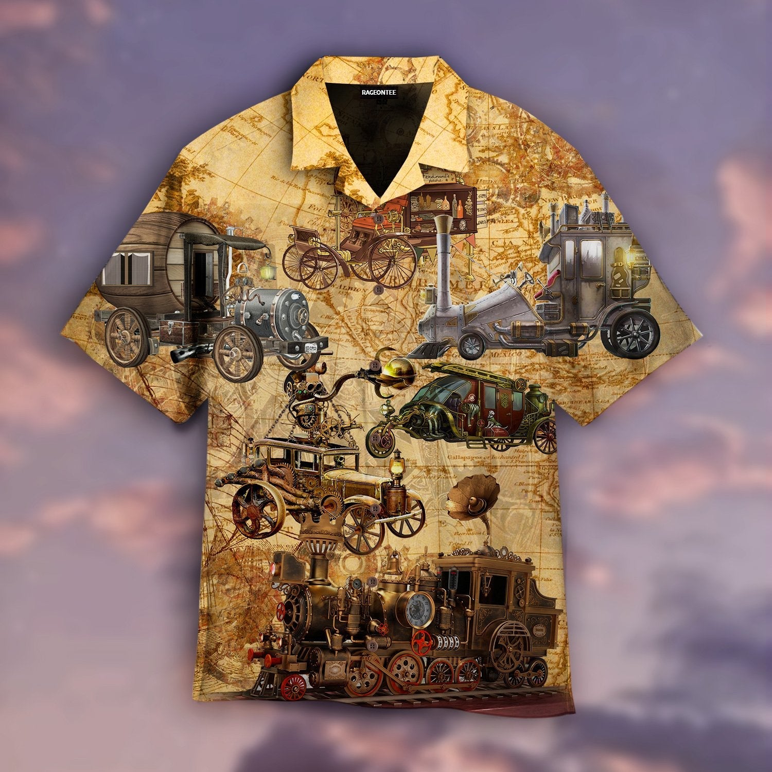 Steampunk Vehicle Design Hawaiian Shirt | For Men & Women | Adult | WT1033{Size}