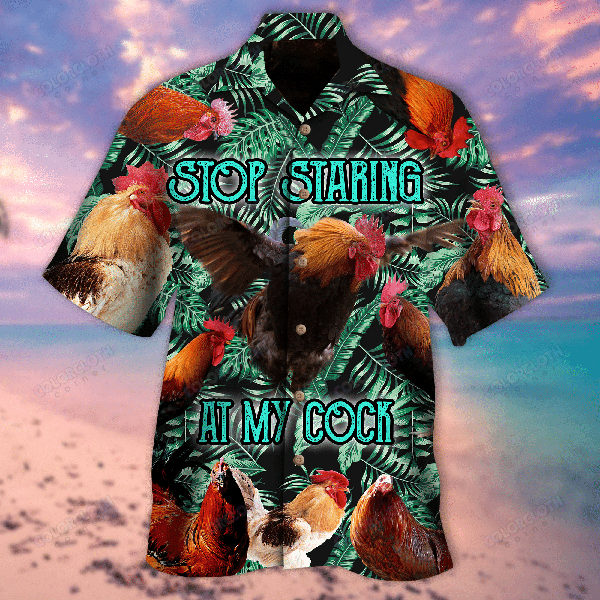 Stop Staring At My Cock Hawaiian Shirt | For Men & Women | Adult | HW5354{Size}