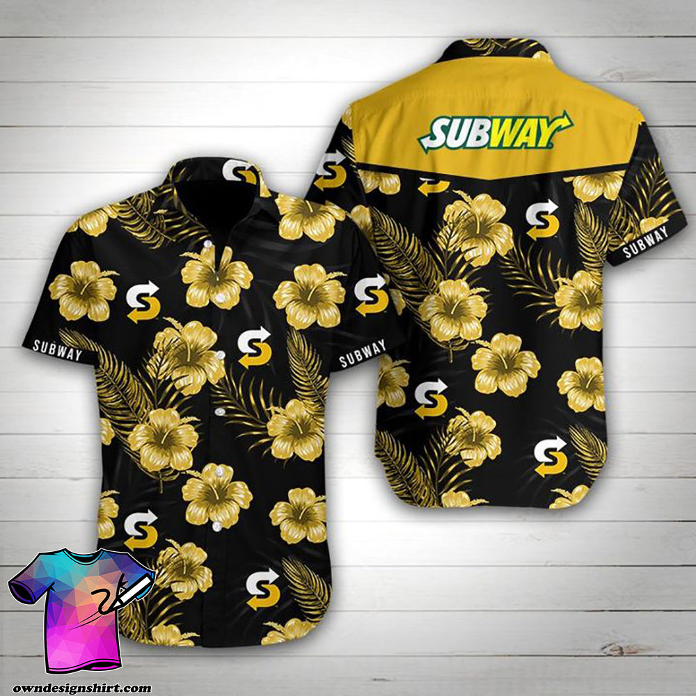 Subway Tropical Flower Hawaiian Shirt{Size}