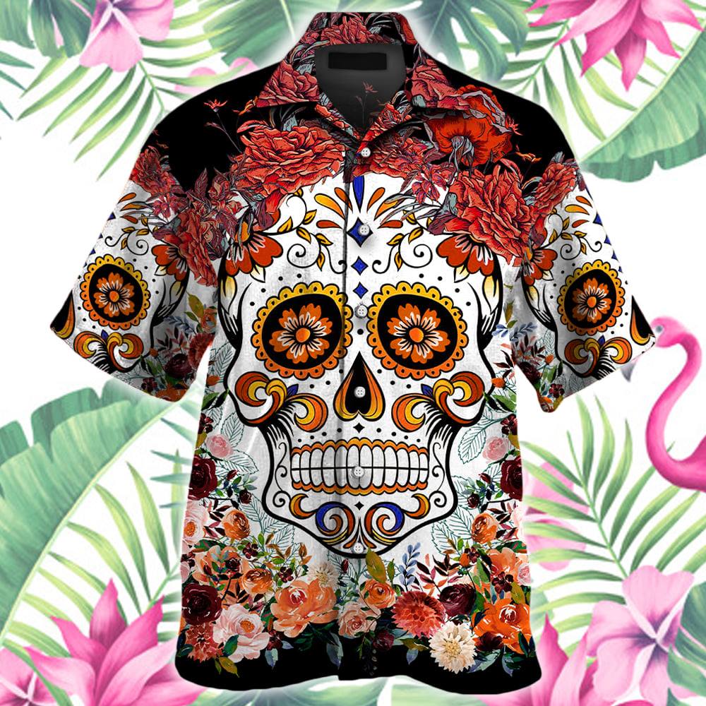 Sugar Skull Hawaiian Shirt | For Men & Women | Adult | HW5838{Size}