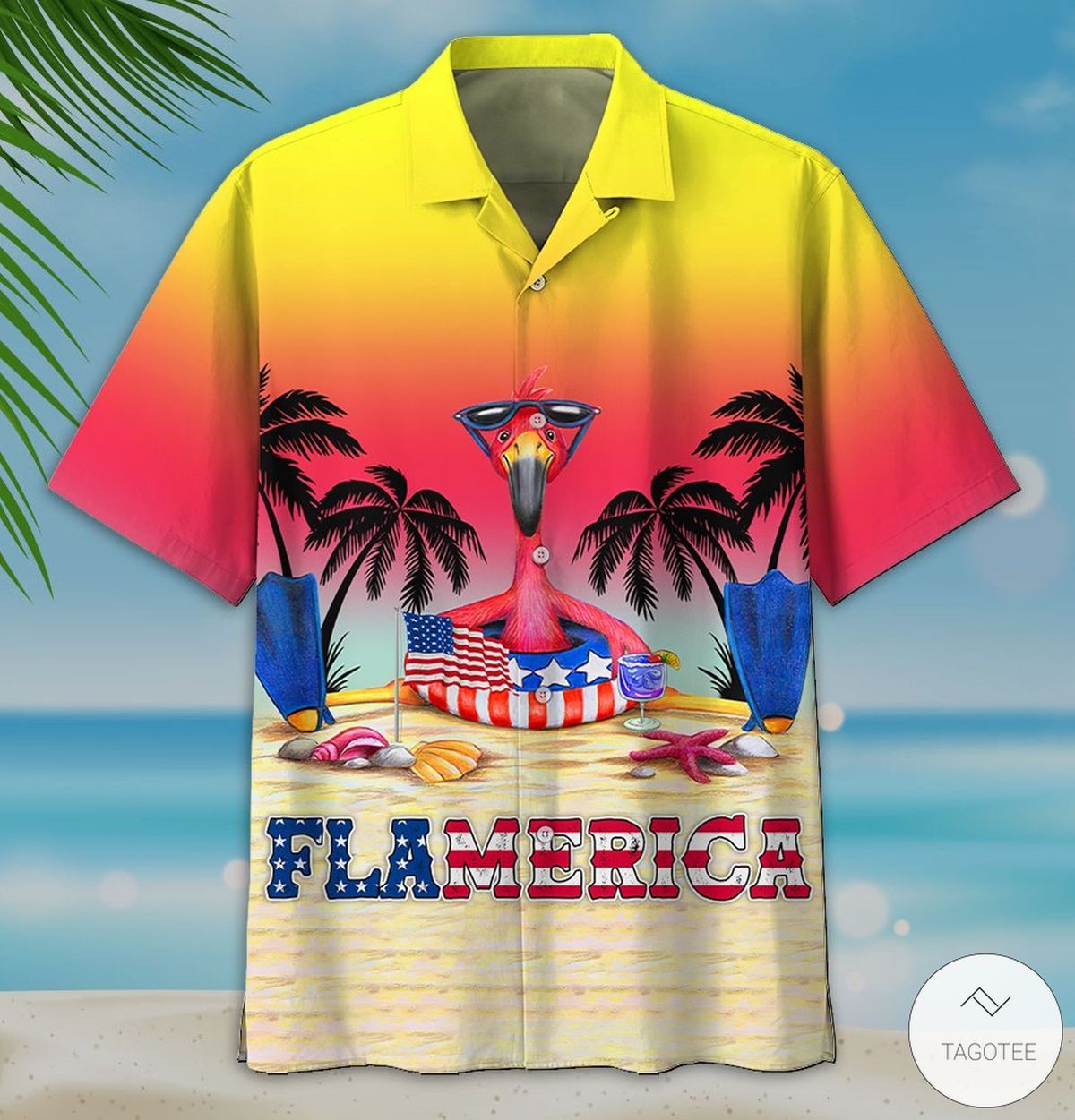 Summer Flamerica Hawaiian Shirt | For Men & Women | Adult | HW6937{Size}