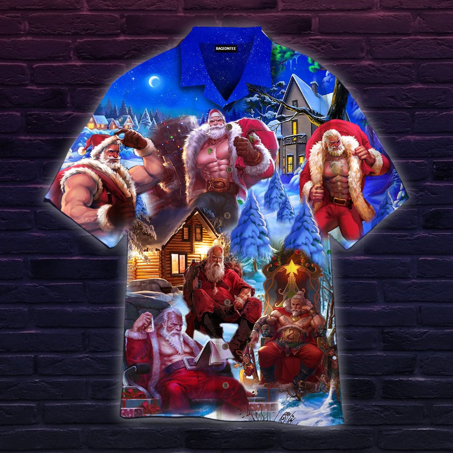 Superhero Santa Claus Will Come And Save You On Christmas Night Hawaiian Shirt | For Men & Women | Adult | WT1420{Size}