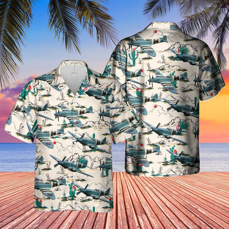 Supermarine 389 Spitfire PR19 Hawaiian Shirt{Size}