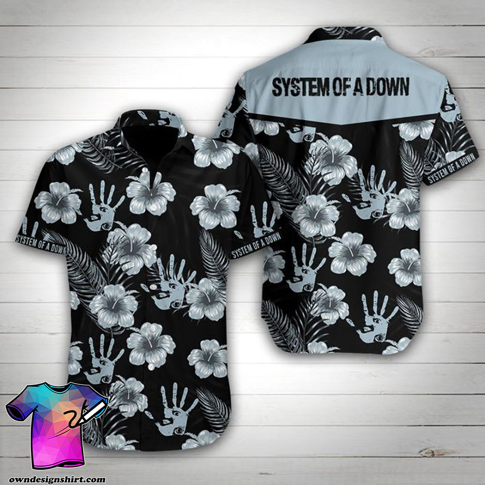 System Of A Down Tropical Flower Hawaiian Shirt{Size}