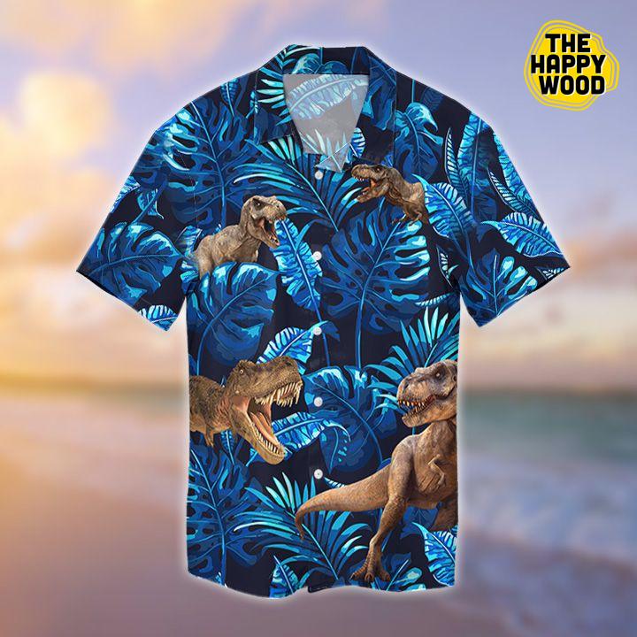 Tropical T-rex Hawaiian Hawaii Shirt{Size}