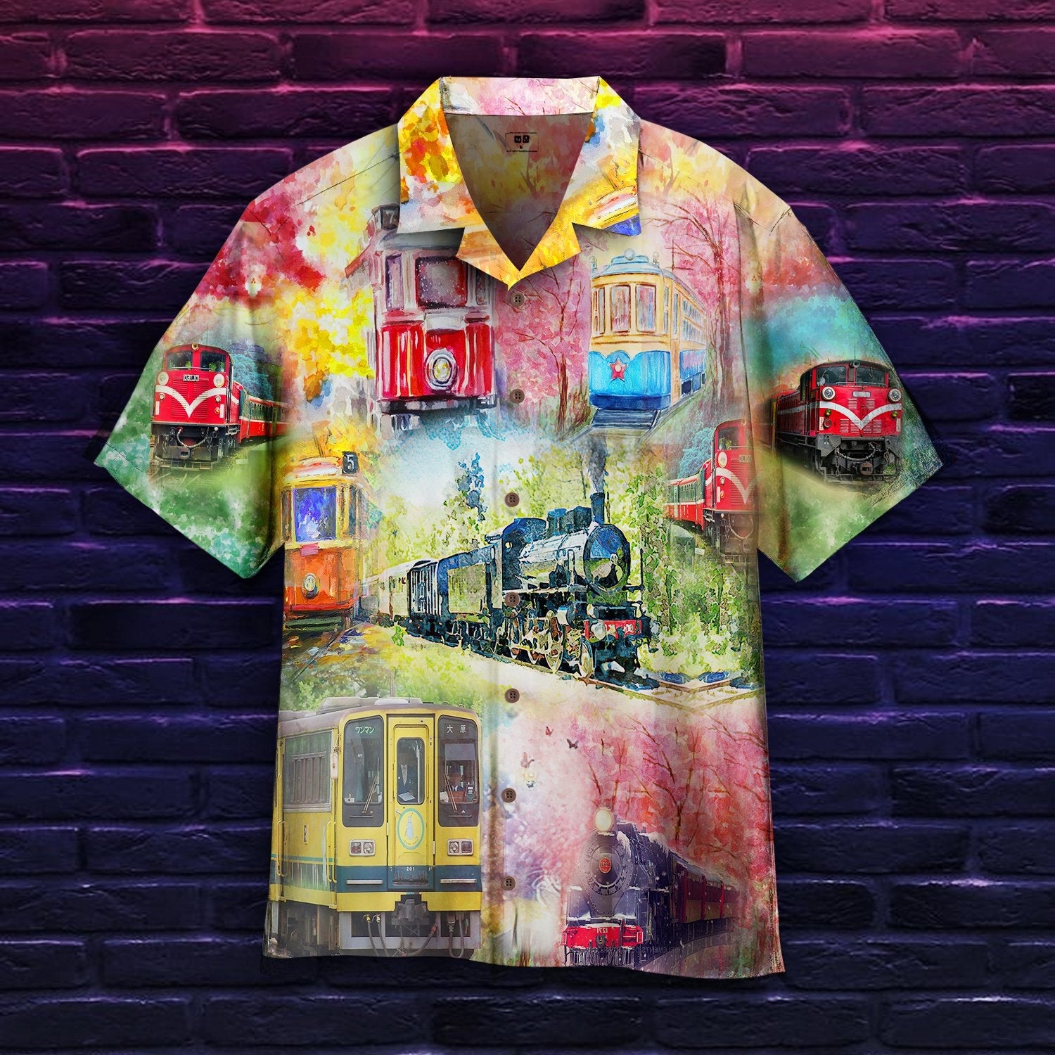 Take A Train Pink Hawaiian Shirt | For Men & Women | Adult | HW3840{Size}