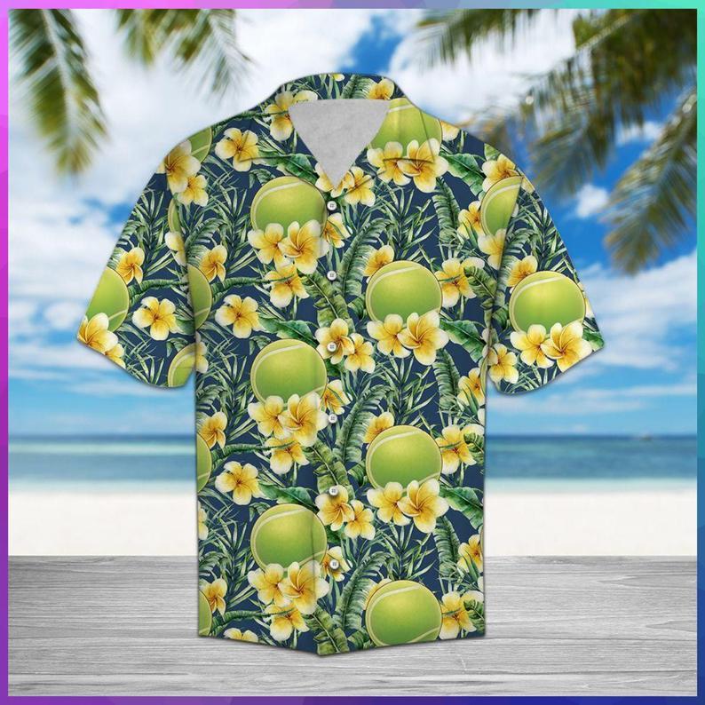 Tennis Frangipani Hawaiian Shirt | For Men & Women | Adult | HW5164{Size}