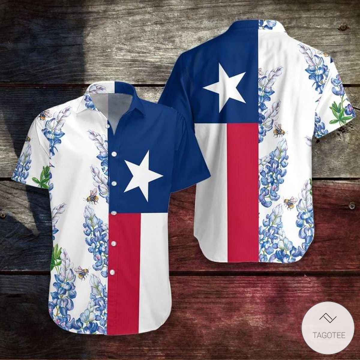 Texas Bluebonnet Hawaiian Shirt{Size}