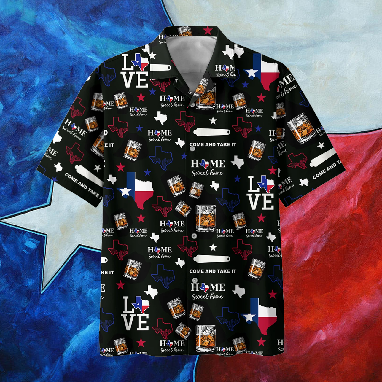 TEXAS - Bourbon Whiskey Hawaiian Shirt | For Men & Women | Adult | HW7218{Size}