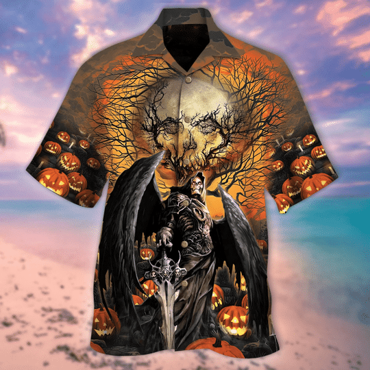 The Death Pumpkin Halloween Hawaiian Shirt | For Men & Women | Adult | HW8916{Size}