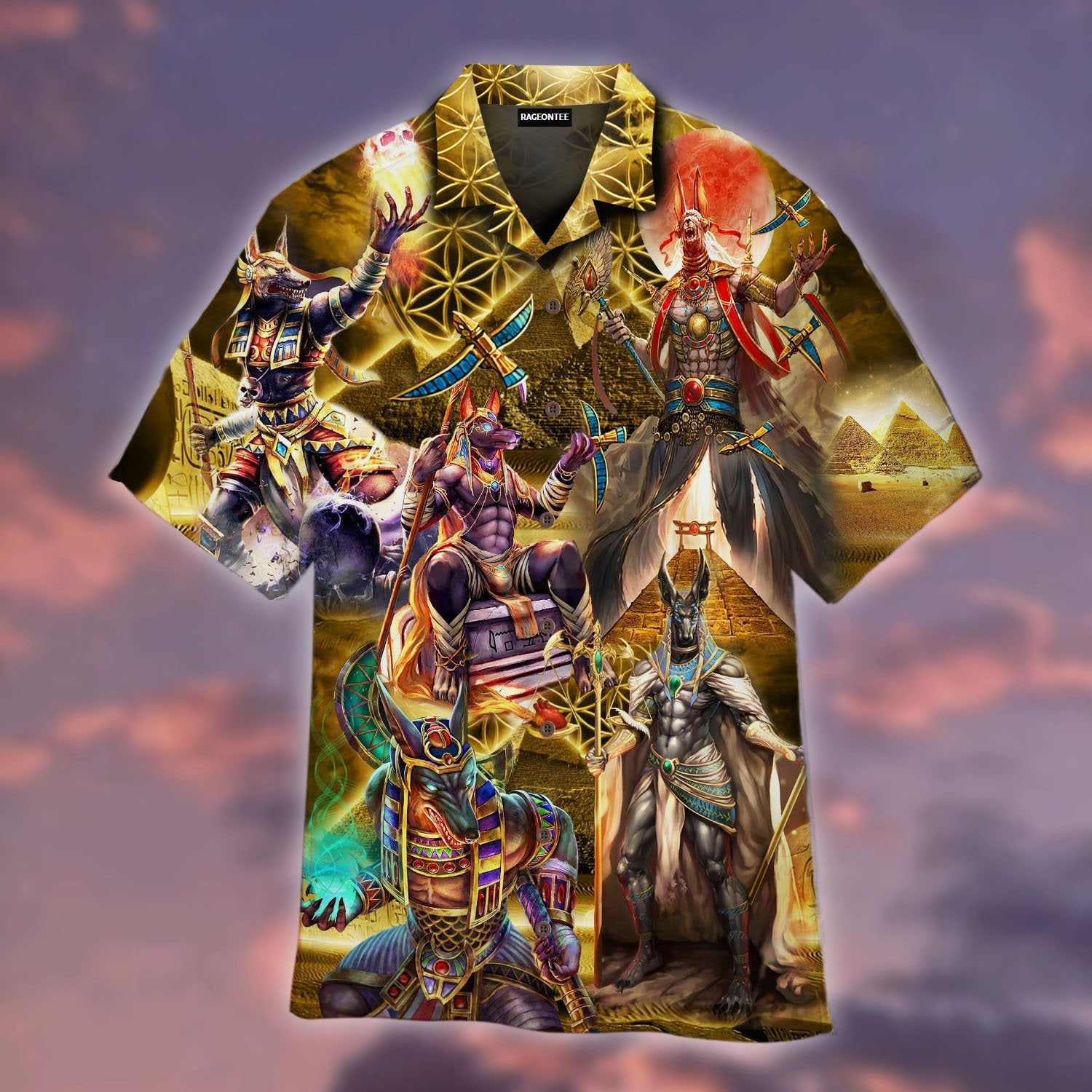 The Egyptian God Anubis Hawaiian Shirt | For Men & Women | Adult | WT1257{Size}