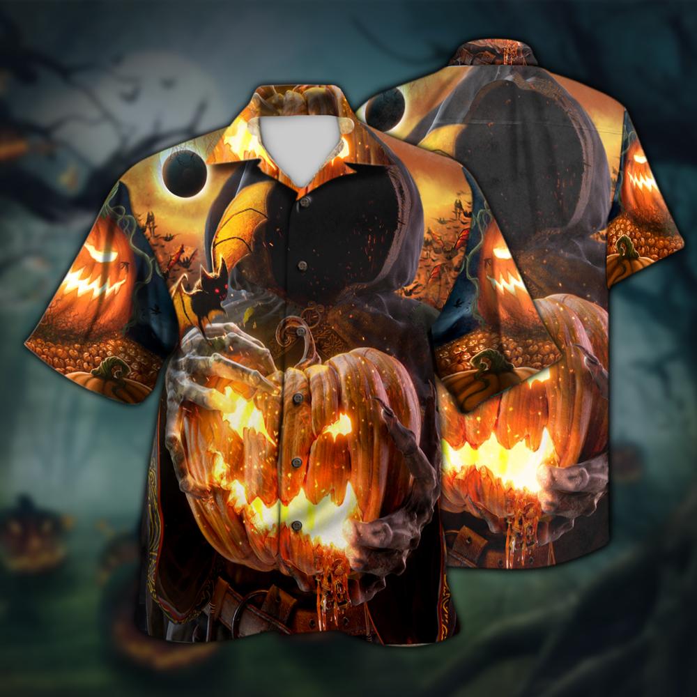 The Ghost Pumpkin Halloween Hawaiian Shirt | For Men & Women | Adult | HW9068{Size}