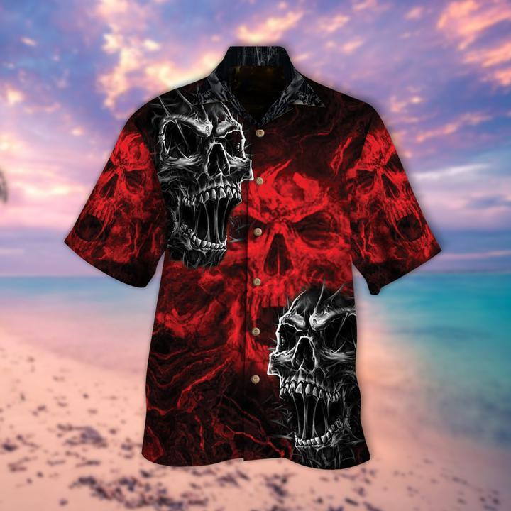 The Red Skull Halloween Hawaiian Shirt | For Men & Women | Adult | HW9350{Size}