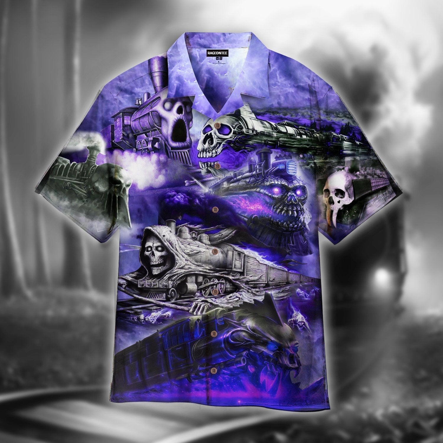 The Skull Storm Trains Hawaiian Shirt | For Men & Women | Adult | HW4692{Size}