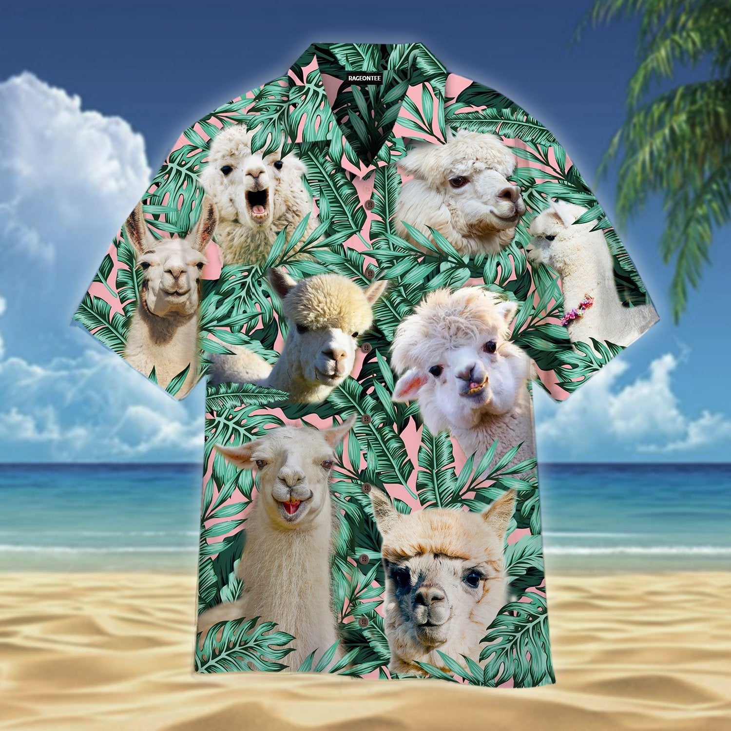 The Tropical Llama Lover Hawaiian Shirt | For Men & Women | Adult | WT1337{Size}