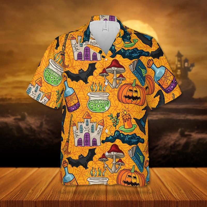 The Witch's Castle Halloween Hawaiian Shirt | For Men & Women | Adult | HW9237{Size}