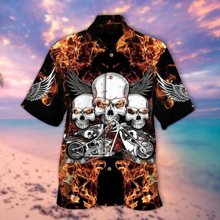 Three Skulls Halloween Hawaiian Shirt | For Men & Women | Adult | HW9347{Size}