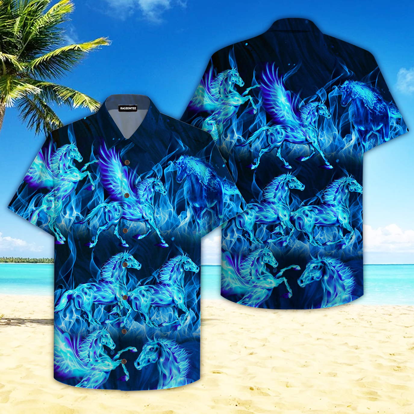 Thunder Water Horse Hawaiian Shirt | For Men & Women | Adult | HW4699{Size}