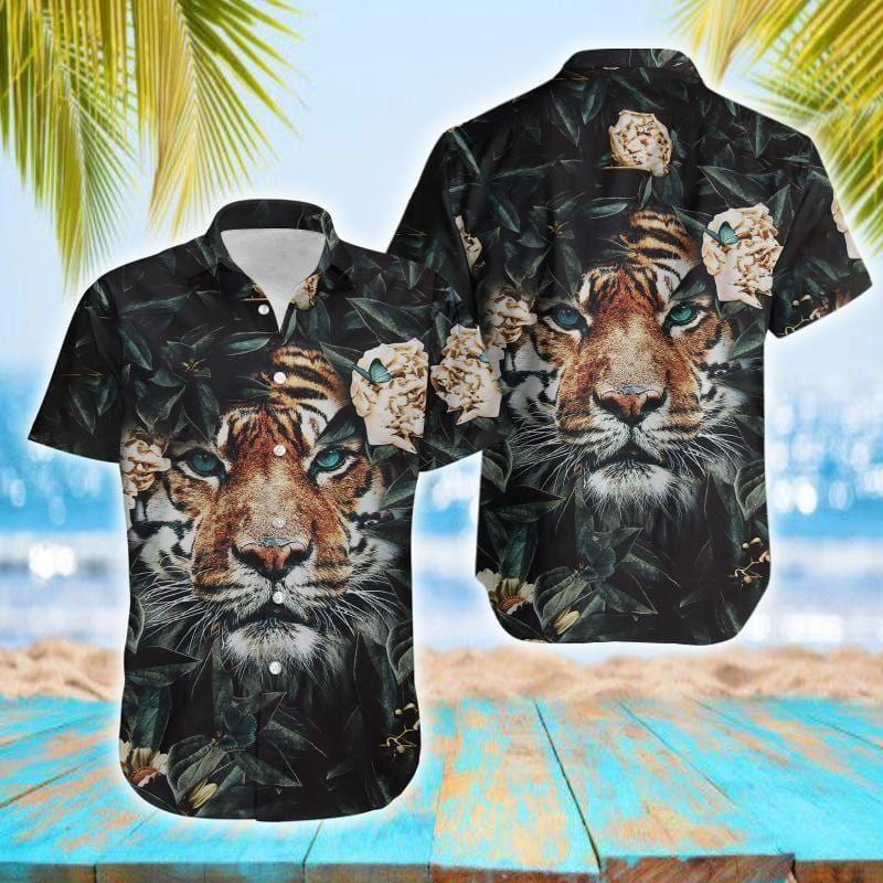 Tiger Flower Hawaiian Shirt | For Men & Women | Adult | HW8245{Size}