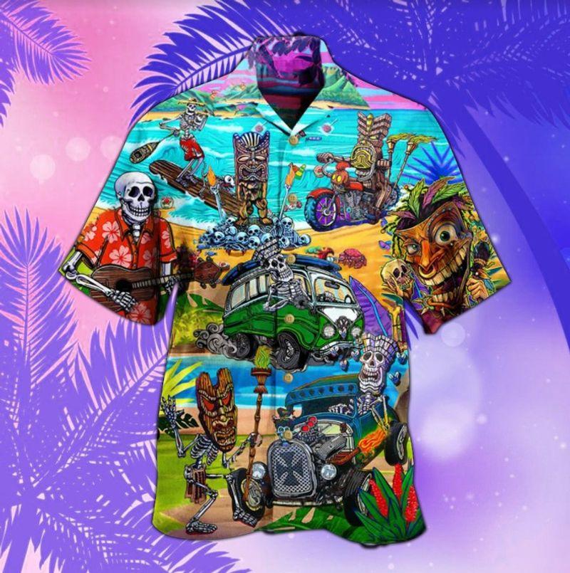 Tiki and Skull Hawaiian Shirt | For Men & Women | Adult | HW7656{Size}