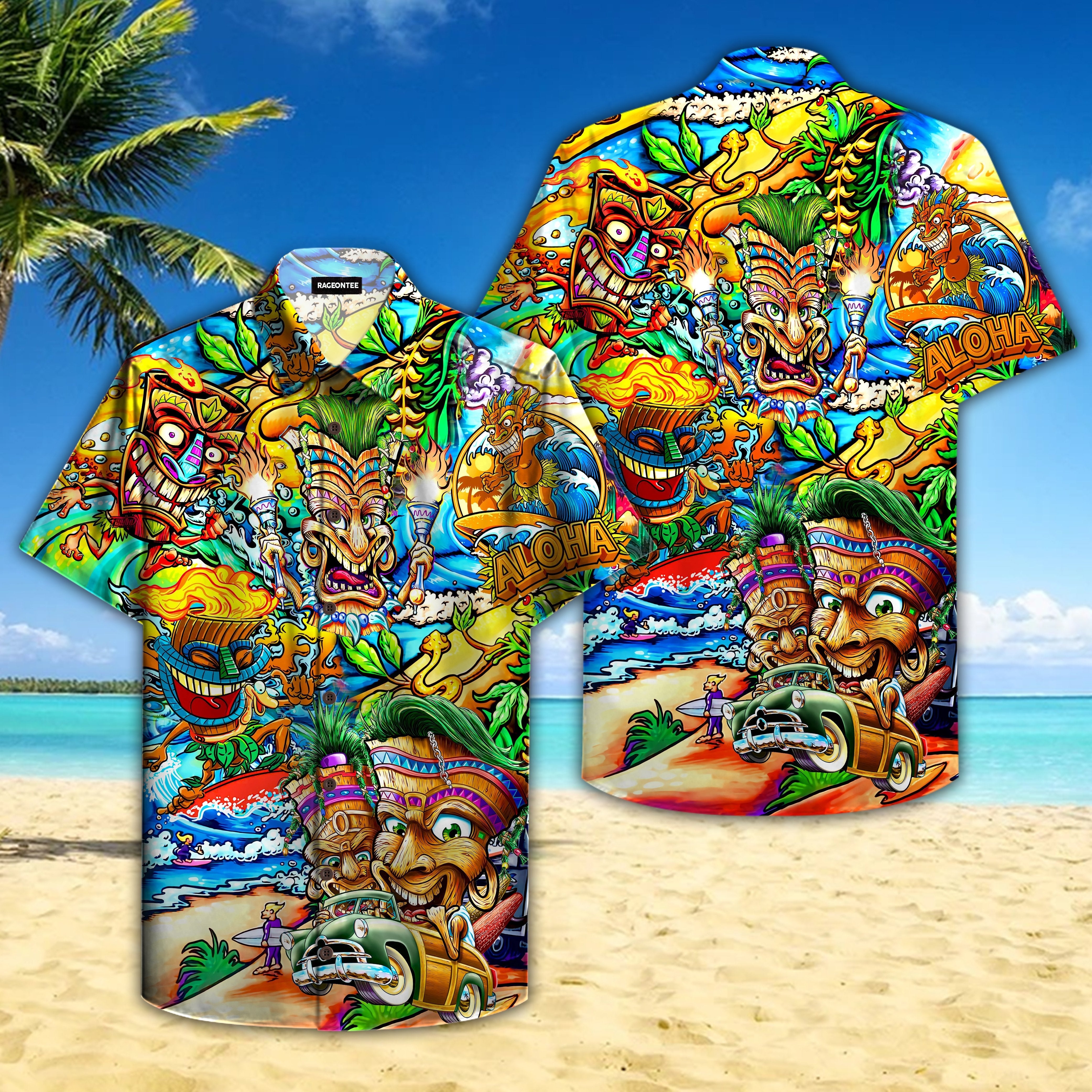 Tiki Awesome Funny Hawaiian Shirt | For Men & Women | Adult | HW4669{Size}