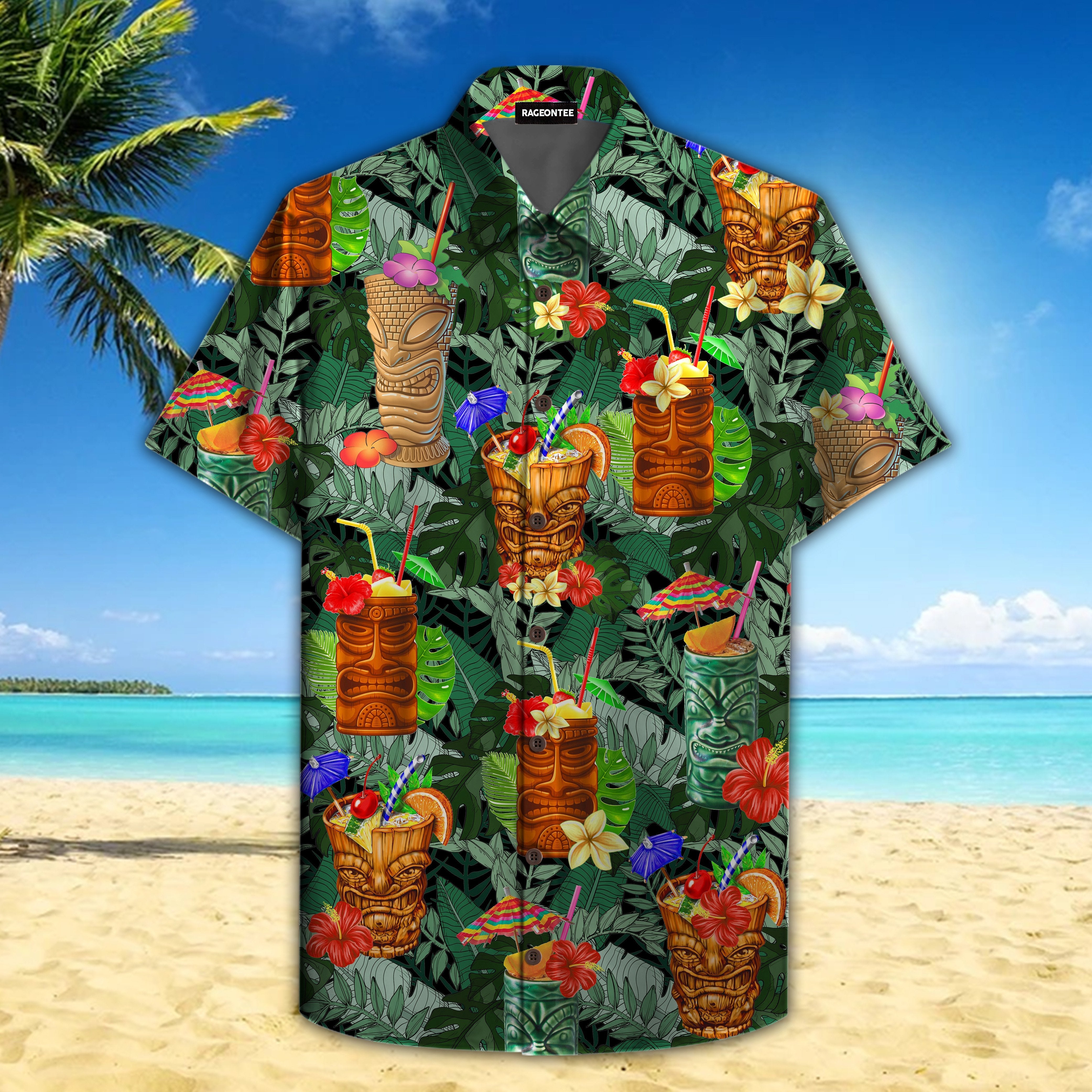 Tiki Drink Cocktail Hawaiian Shirt | For Men & Women | Adult | HW4241{Size}