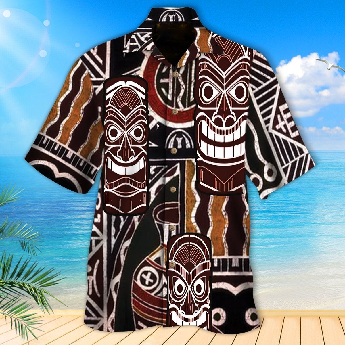 Tiki Hawaiian Shirt | For Men & Women | Adult | HW6598{Size}