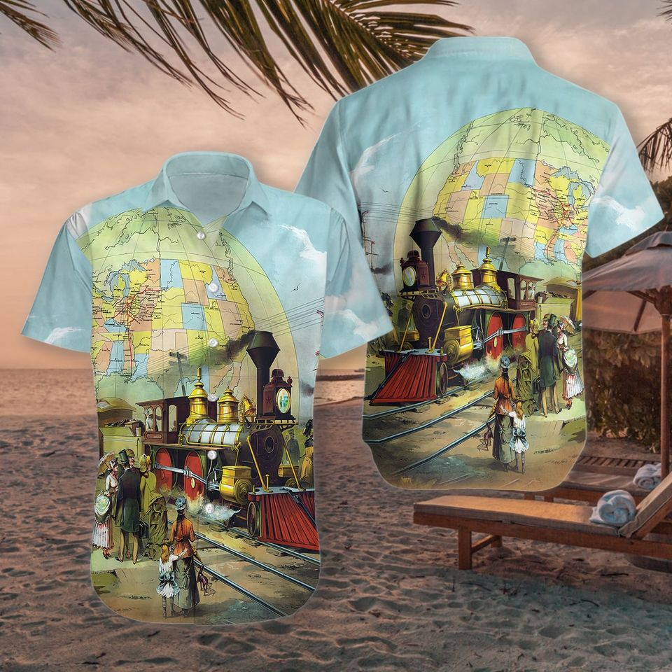 Transcontinental Locomotive Hawaiian Shirt | For Men & Women | Adult | HW6257{Size}