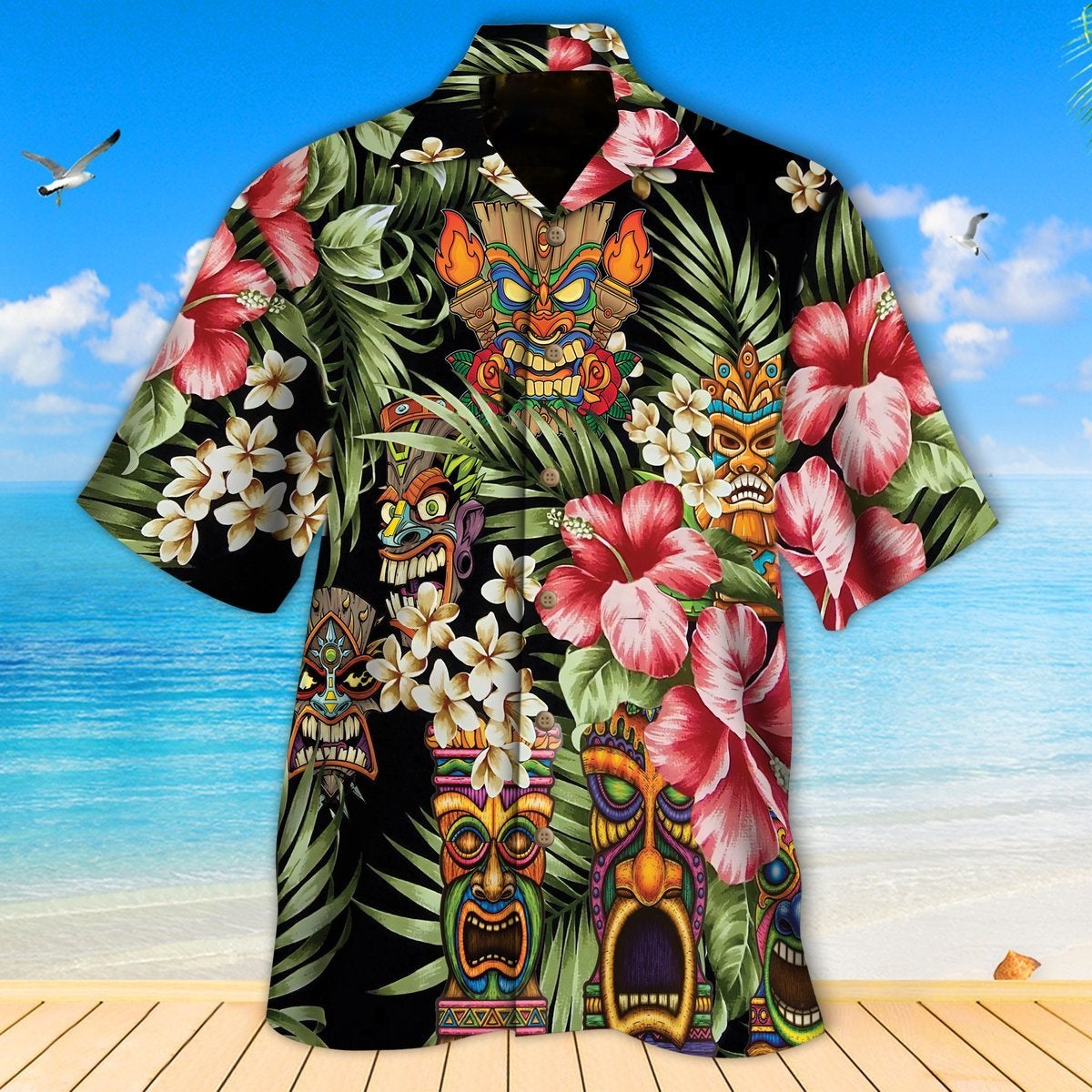 Tribal Tiki Hawaiian Shirt | For Men & Women | Adult | HW6596{Size}