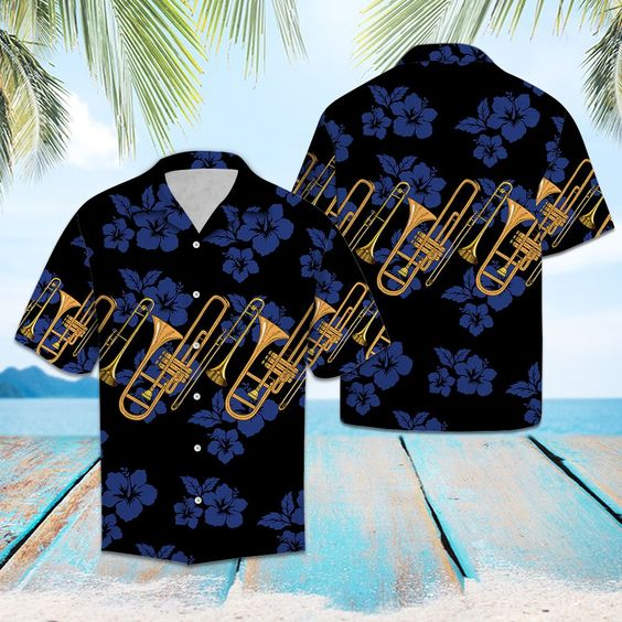 Trombone For Vacation Hawaiian Shirt | For Men & Women | Adult | HW6308{Size}