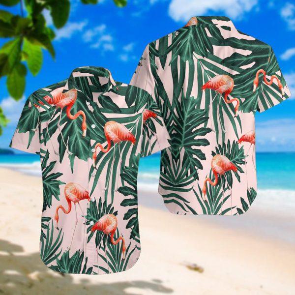 Tropical Flamingo Hawaiian Shirt | Hawaiian Shirt For Men | Hawaiian Shirt For Women | HW4450{Size}