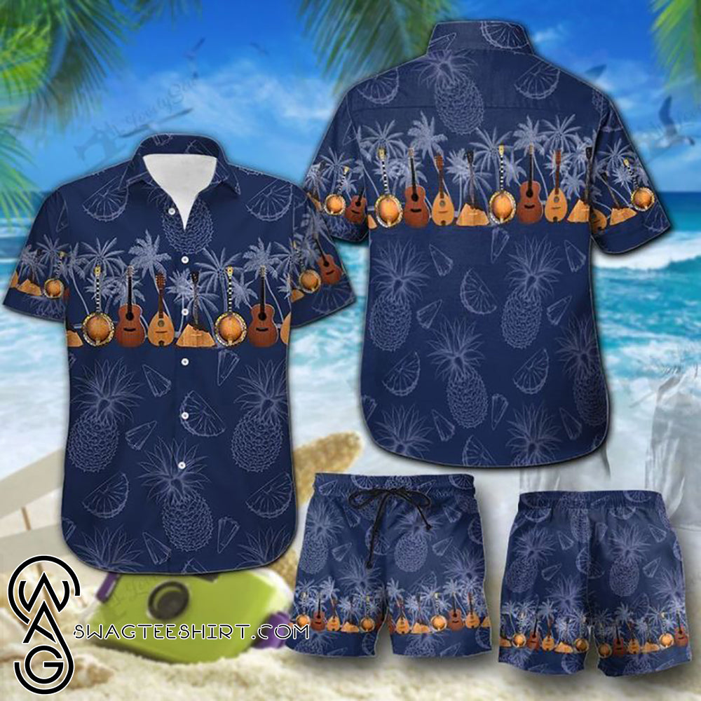 Tropical Guitar Hawaiian Shirt{Size}