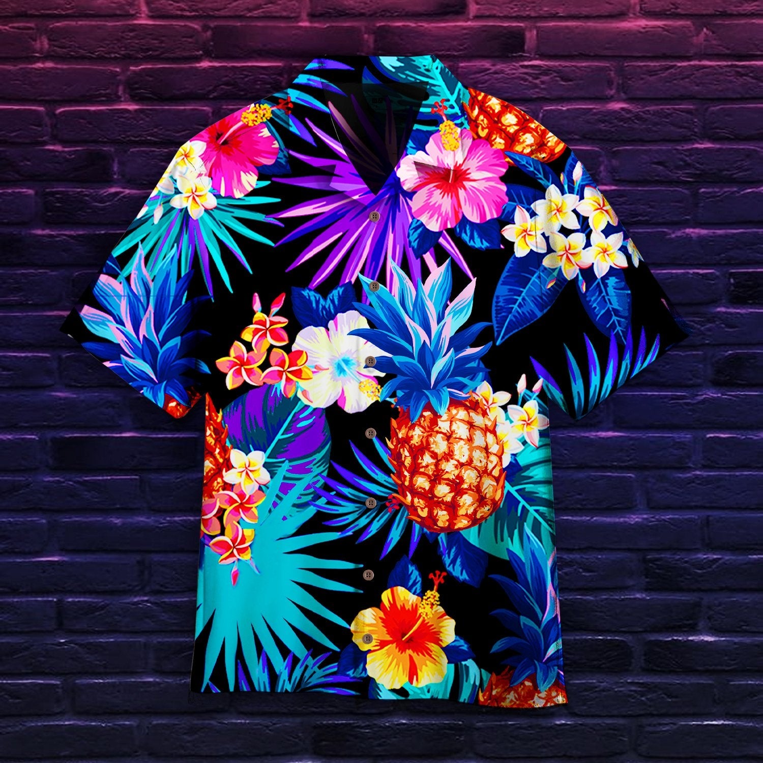 Tropical Neon Hawaiian Shirt | For Men & Women | Adult | HW5084{Size}