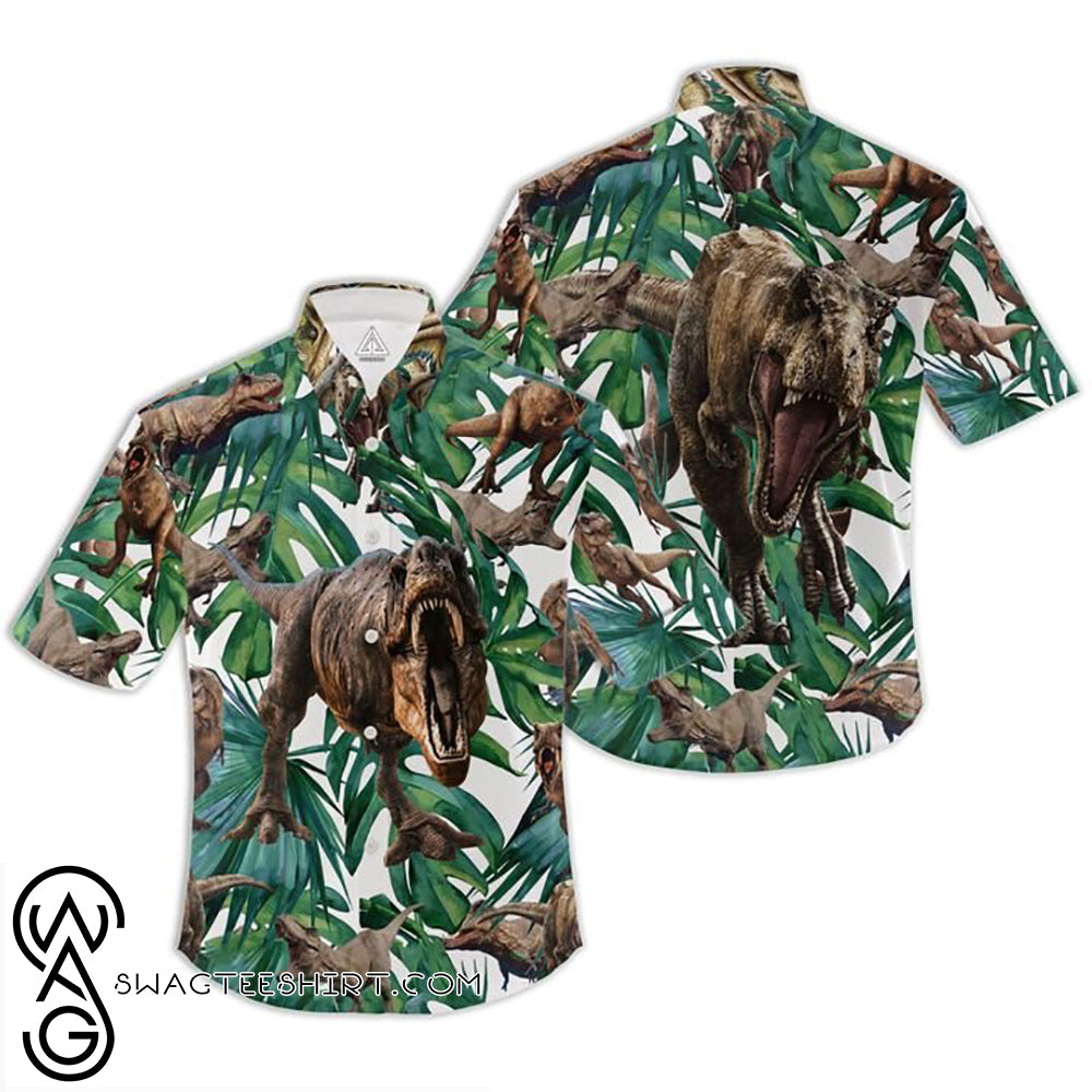 Tropical T-Rex Hawaiian Shirt{Size}