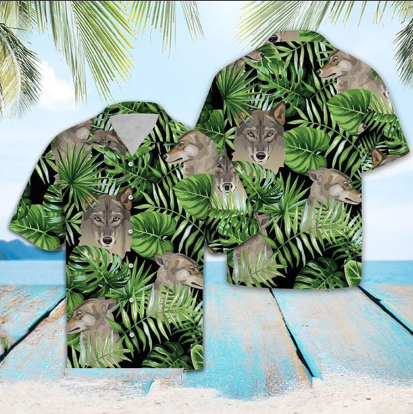 Tropical Wolf Hawaiian Shirt | For Men & Women | Adult | HW4415{Size}