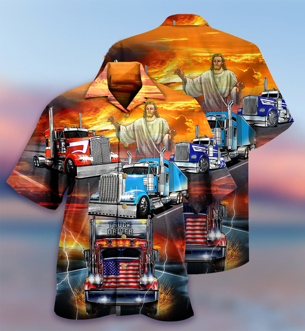 Truck Driver Jesus Bless Hawaiian Shirt | For Men & Women | Adult | HW7153{Size}